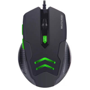 Mouse Gamer 6 Botões Preto/Verde com Mouse Pad