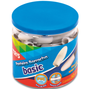 Borracha Ponteira Branca Tris