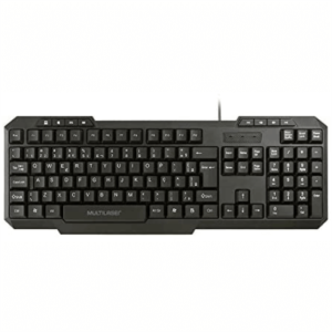 Teclado Slim Multimídia Usb Preto Multilaser TC206
