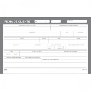 Ficha Cliente N3 5x8 100 Folhas Tilibra