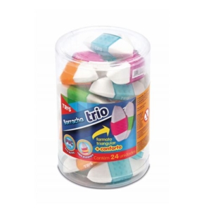Borracha Triangular Com Cinta Tris