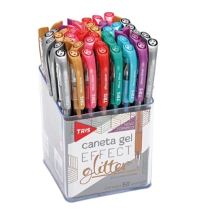 Caneta Gel Effect Glitter Tris