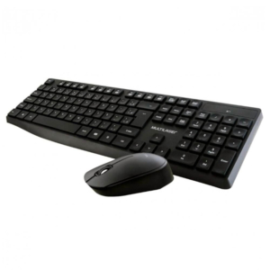 Teclado e Mouse Sem Fio Multilaser 2.4 GHZ USB Preto TC244
