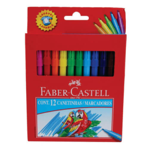 Canetinha Hidrográfica 12 Cores Faber Castell