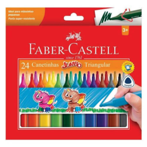 Canetinha Hidrográfica 12 Cores Jumbo Triangular Faber Castell