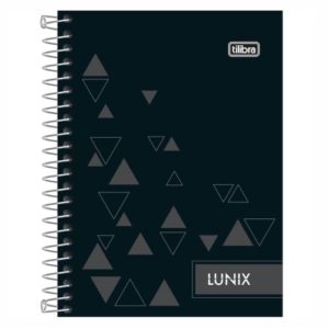 Caderneta Capa Dura Espiral Lunix 1/8 80 folhas Tilibra