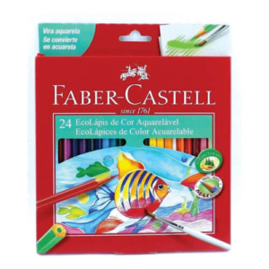 Lápis de Cor 24 Cores Aquarelável Faber Castell