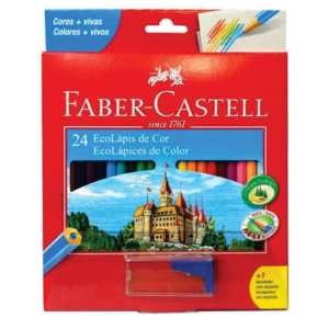 Lápis de Cor 24 Cores + Apontador Faber Castell