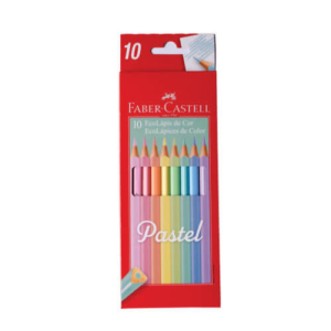 Lápis de Cor 10 Cores Pastel Faber Castell
