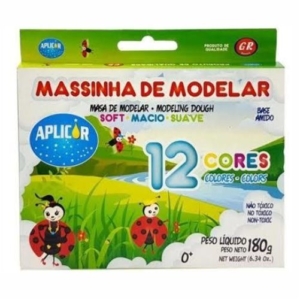 Massa De Modelar 12 Cores Aplicor