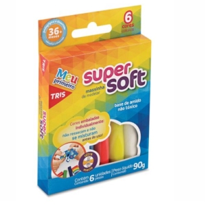 Massa De Modelar 6 Cores Super Soft Tris