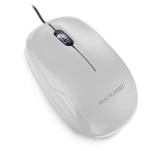 Mouse Box Optico Com Fio Branco Usb