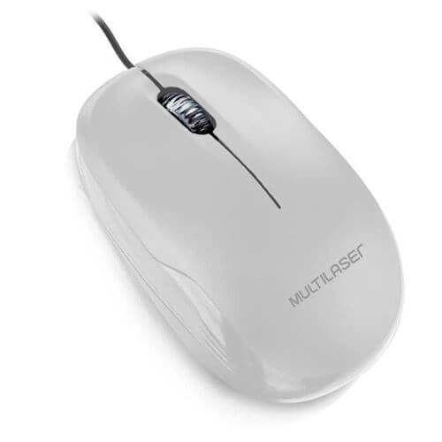 Mouse Box Optico Com Fio Branco Usb