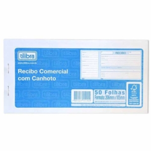 Recibo Comercial Com Canhoto 50 Folhas Tilibra
