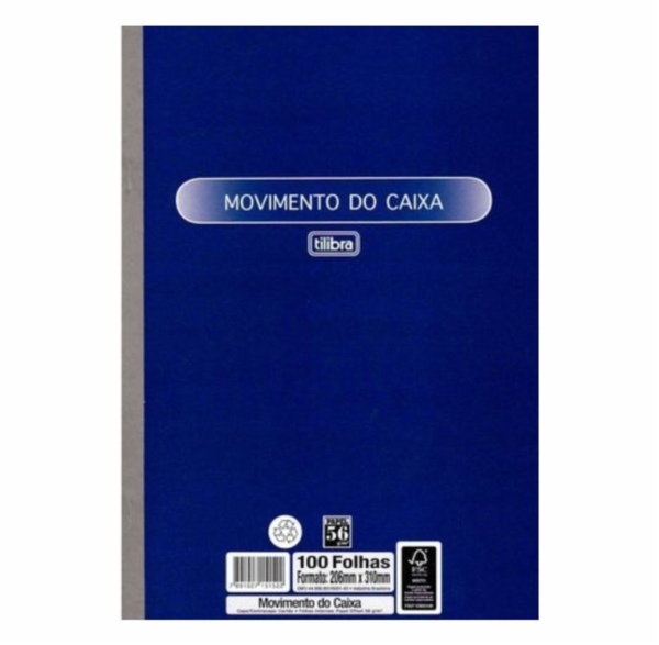 Livro Movimento Caixa Grande 100 Folhas Tilibra