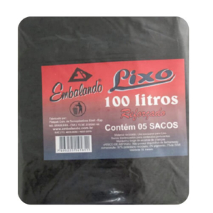 Saco De Lixo 100 Litros 5 Unidades Embalando