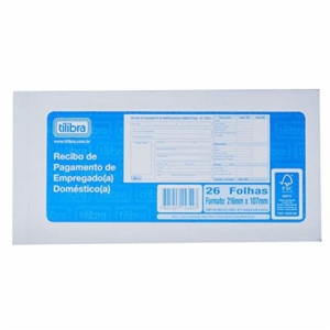 Recibo Pagamento Empregada Domestica 26 Folhas 13x2 Tilibra