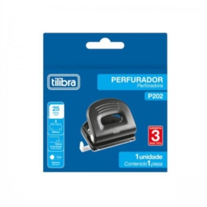 Perfurador 2 Furos P202 Até 25 Folhas Tilibra