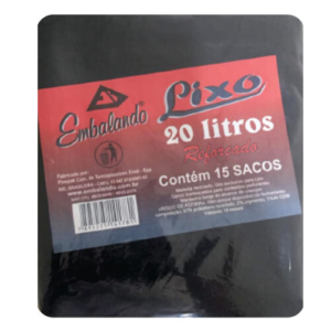 Saco De Lixo 20 Litros 15 Unidades Embalando