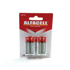 Pilha AA 1,5V Com 4 Unidades Alfacell