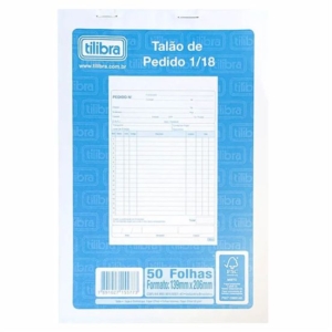 Talão De Pedido 1/18 Médio 50 Folhas Tilibra