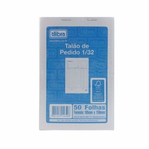 Talão De Pedido 1/32 Pequeno 50 Folhas Tilibra