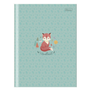 Caderno Brochura Universitário Capa Dura 80 Folhas Woodland