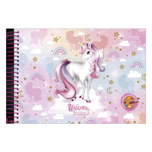 Caderno Elástico De Unicornio Desenho Promoção