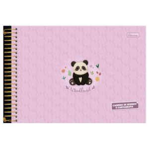 Caderno Desenho Capa Dura Espiral 80 Folhas Woodland