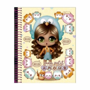 Caderno Universitário Capa Dura 80 Folhas Mon Petit Amour