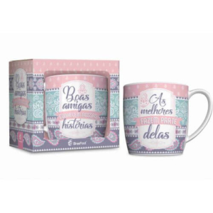 Caneca Porcelana Urban Boas Amigas 360ml