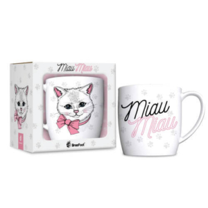 Caneca Porcelana Urban Gatinha Miau 360ml