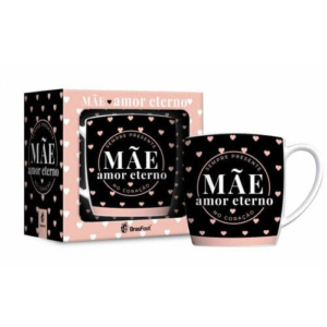 Caneca Porcelana Urban Mãe no Coração 360ml