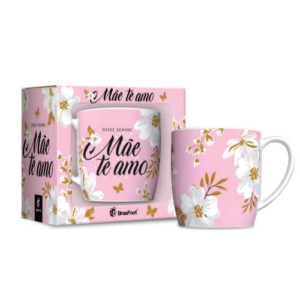 Caneca Porcelana Mãe Te Amo 360ml