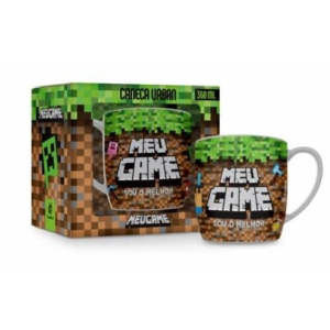 Caneca Porcelana Urban Meu Game Minecraft 360ml