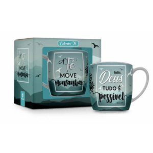 Caneca Porcelana Urban Fé Move Montanhas 360ml