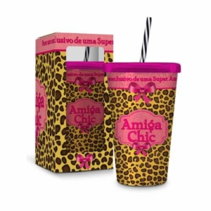 Copo Com Canudo Amiga Chic 500ml