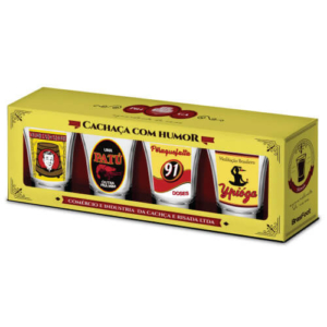 Copo Dose C/4 Uni Satira Cachaça