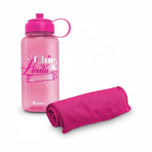 Garrafa e Toalha Fit Chic Linda