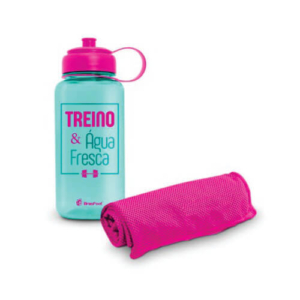 Garrafa e Toalha Fit Treino Água Fresca