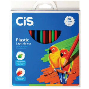 Lápis De Cor 24 Cores Plastic Cis