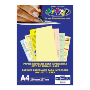 Papel Vergê A4 Palha - 180g