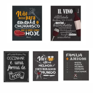 Quadro Papel MDF Churrasco 3