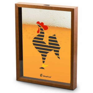 Quadro Vidro Grande Tampinha Galo Volpi