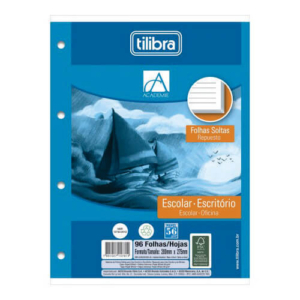 Bloco Para Fichário 96 Folhas Soltas Branco Académie
