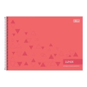 Caderno Desenho Milimetrado Capa Dura Espiral 60 Folhas Lunix