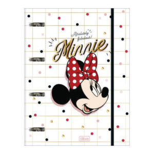 Caderno Argolado Cartonado Universitário Com Elástico 80 Folhas Minnie