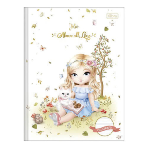 Caderno Caligrafia Capa Dura 40 Folhas Jolie