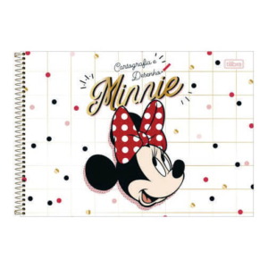 Caderno Desenho Capa Dura Espiral 80 Folhas Minnie