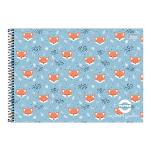 Caderno Desenho Capa Dura Espiral 80 Folhas Pepper